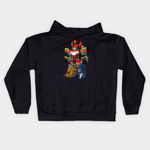 Chibi Megazord Kids Hoodie by conatron13